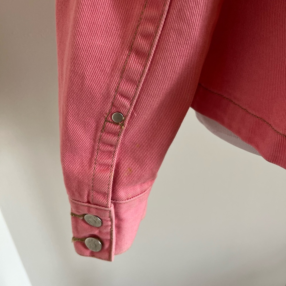 CAbi Pink Denim Zip Front Jacket Size Medium Style 254 - Picture 13 of 14